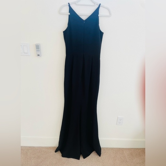 Dress the population Black Iris Slit Crepe Gown Large - Picture 11 of 12